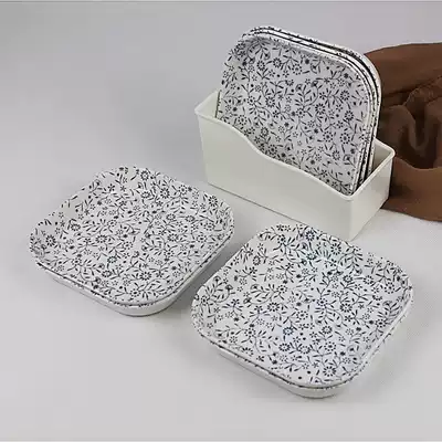 Home table spit bone plate trash plate imitation porcelain melamine European fruit snacks dried fruit spit shell plate base