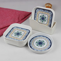 Spit bones Fishbone garbage plate plastic slag plate shell plate melamine dried fruit KTV snack pot tray square bone plate