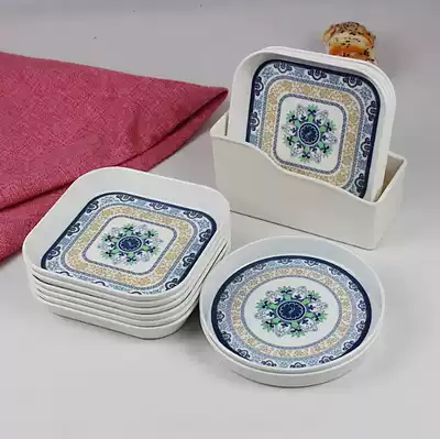 Spit bones Fishbone garbage plate plastic slag plate shell plate melamine dried fruit KTV snack pot tray square bone plate