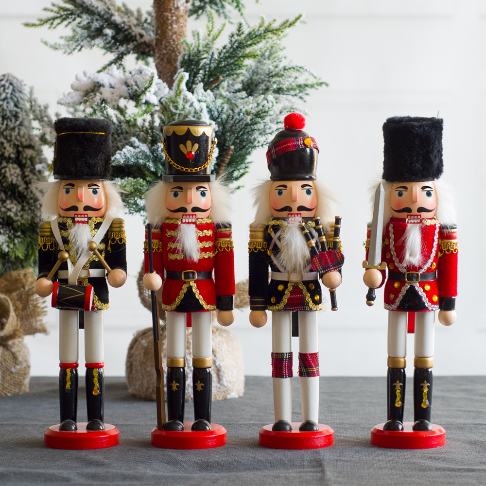 ヨーロッパの30cmくるみ割り人形の兵士クリエイティブホームバーカフェウェルカムフォーチュン装飾オーナメント