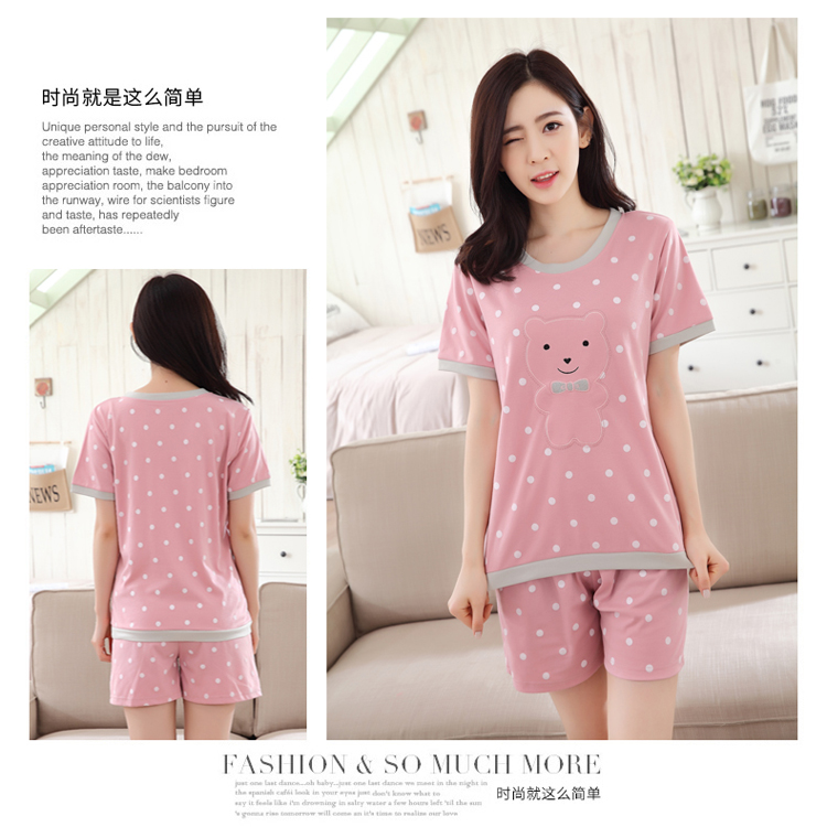 Đặc biệt hàng ngày phụ nữ mùa hè phiên bản Hàn Quốc của bộ đồ ngủ cotton dễ thương hoạt hình mỏng phần XL cô gái phục vụ nhà đồ pijama