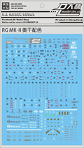 DL] Large forest RG 1:144 Gundam Mk-II up to MK-2 Ogu white rabbit special water sticker
