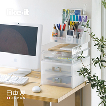 like-it Japan imported document storage box plastic Archive box document data box desktop storage basket vertical