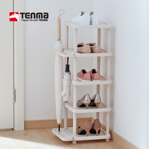 tenma Tianma Co. Ltd. multifunctional shoe rack 5-layer narrow model with adhesive hook belt umbrella drain rack shoe rack