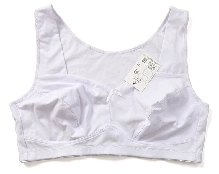 Siêu kích thước đồ lót lớn trung và cũ tuổi áo ngực mà không có vòng thép cotton vest loại mẹ áo ngực cộng với phân bón tăng