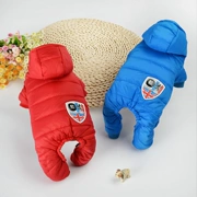 Quần áo cho chó Teddy quần áo bốn chân xuống áo khoác cotton chó nhỏ hơn gấu quần áo thú cưng mùa thu đông mặc ấm dày - Quần áo & phụ kiện thú cưng