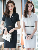 Suit suit Womens spring and summer thin short-sleeved high-end professional formal jacket Sales department Hotel front desk overalls