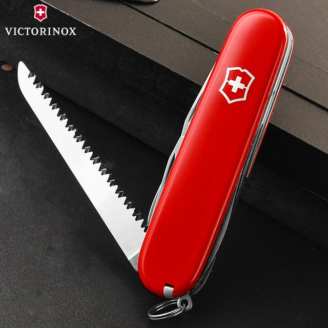 ດັ້ງເດີມ Swiss Army Knife 91mm Traveler Red 1.4613 Victorinox Mini Multi-function Folding Swiss Knife