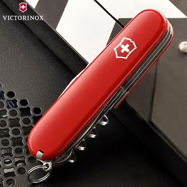 ຕົ້ນສະບັບຂອງແທ້ຈິງ Victorinox Swiss Army ມີດ 91mm climber 1.3703 ນໍາເຂົ້າກາງແຈ້ງຫຼາຍຫນ້າທີ່ພັບມີດສະວິດ