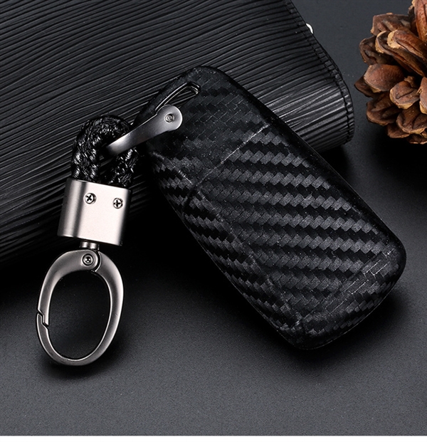 Áp dụng cho Audi 18 Q7 mới A4L key case mới A5 TT TTS khóa bằng nhựa sợi carbon hộp đựng chìa khóa