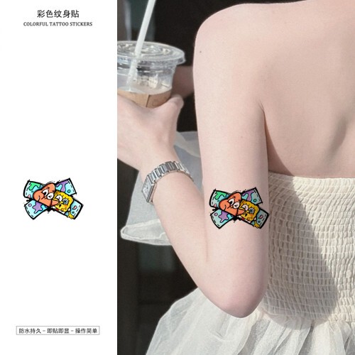 Band-Aid Spongebob Patrick Star Waterproof Washable Romantic Atmosphere Sweet Cool Cute Cartoon Tattoo Sticker Band-Aid Spongebob Patrick Star Waterproof Washable Romantic Atmosphere Sweet Cool Cute Cartoon Tattoo Sticker
