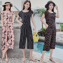 Cotton Silk Pyjamas Woman Summer Clothing Two Suits Short Sleeves Cotton Ball Oriental Silk Lady Can Outwear Man Cotton Silk Thin