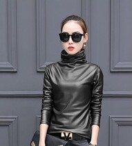 European Station T-shirt Woman 2021 Fashion autumn winter plus suede Long sleeves Bottom Shirt Eurostock Tide T high elastic leather Shirt blouse