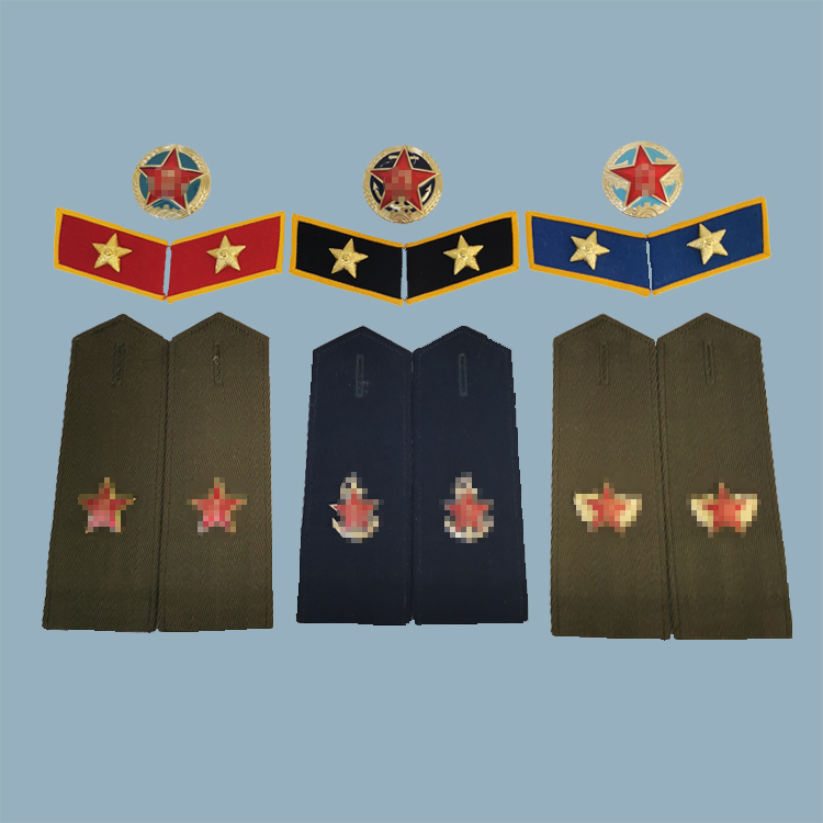 Red education exhibition inventory old goods Eight-five style 85 type tuan above horse pants shoulder card hat collar badge