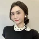 2025 여성을위한 새로운 자기 버클 스카프 봄과 여름 얇은 진주 목걸이 게으른 펜던트 스카프 쇄골 체인 스카프