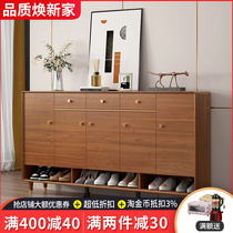 New Chinese shoe cabinet integrated home door solid wood color large capacity drawer storage cabinet entrance cabinet