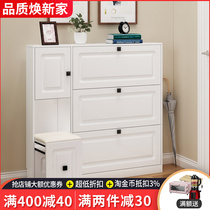 Shoe cabinet household door multi-function locker ultra-thin tipping bucket hanger Integrated Household large capacity clothes and hats Hall Cabinet