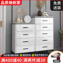 Cabinet of drawers simple modern lockers living room bedroom wall light luxury storage cabinet solid wood drawer style chest of drawers