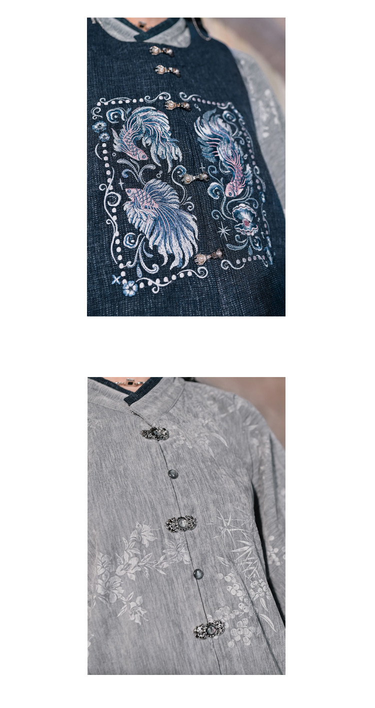 Китайцы одежда наборы 古怪舍「浮光鳍梦」原创汉服女改良明制国风比甲上衣马面裙套装冬