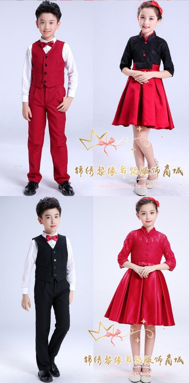 Trẻ em biểu diễn trang phục phù hợp với chủ nhà mùa thu trang phục trẻ em nam dài tay học sinh hợp xướng shop quần áo trẻ em đẹp