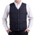 Áo trung thu mùa đông và vest mùa đông vest dày áo ấm v-cổ size lớn không tay xuống áo vest nam Áo vest cotton