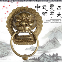 Chinese antique gate lion head bronze handle hand beast head door ring ring ring ancient building decoration shop head villa door cymbal