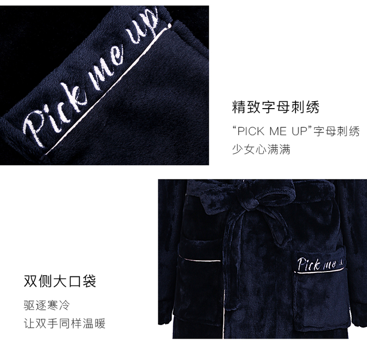 Lalas Peach Frida Nightgown Women Winter Thicken Plus Long Warm Pyjama Mùa thu Coral Flannel Flannel đầm ngủ 2 dây