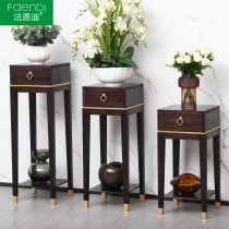 New Chinese light and luxurious living room full solid wood flower shelf Domestic Indoor Floor Style Balcony Flowers a few flower pots shelf