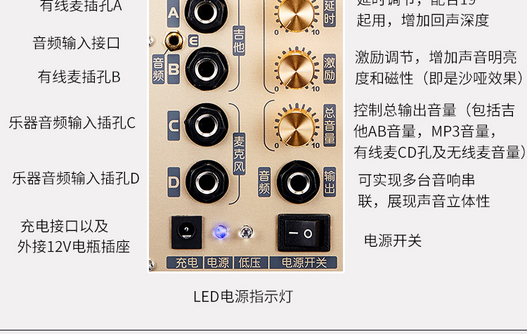 Migao MG832A ông già chơi sạc âm thanh ngoài trời đàn nhị saxophone cụ loa di động acoustic guitar loa kéo hát karaoke