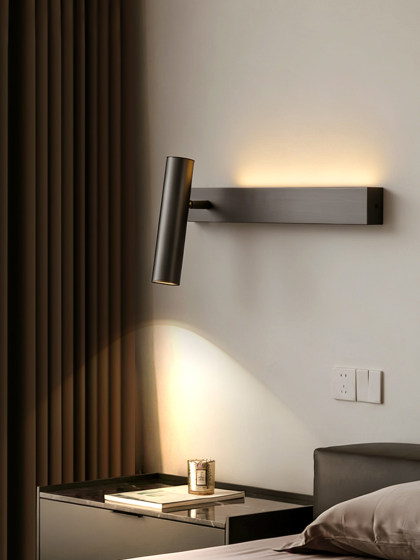 Italian Minimalist All-Copper Wall Lamp Modern Minimalist Designer Light Luxury Living Room Background Wall Corridor Bedroom Bedside Lamp