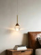 Italian minimalist all-copper bedroom bedside chandelier modern minimalist designer high-end light luxury entrance small chandelier