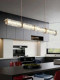 Italian-Style Light Luxury Restaurant Chandelier, Post-Modern Minimalist Designer High-End Bar Counter Creative and Unique Linear Strip Light Fixture