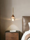Italian minimalist all-copper bedroom bedside chandelier modern minimalist designer high-end light luxury entrance small chandelier