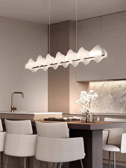 Italian Minimalist Light Luxury Restaurant Chandelier Modern Minimalist Designer High-End Shell Creative Dining Table Island Table Lamps