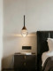 Italian minimalist all-copper bedroom bedside chandelier modern minimalist designer high-end light luxury entrance small chandelier
