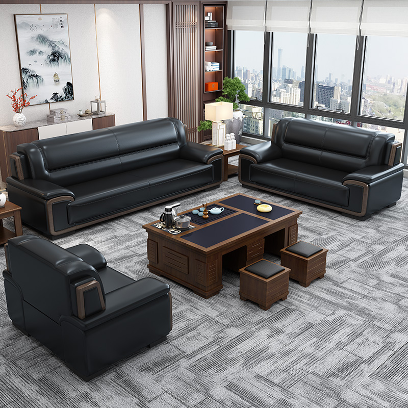 Office Sofa Modern Minimalist Business Reception Chinese President Trio Office Casual Fashion Tea Table Combinations
