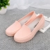 Mùa hè nông miệng mưa giày nữ Hàn Quốc ống ngắn đậu trưởng thành sandal nữ đế thấp Giày cắt thấp