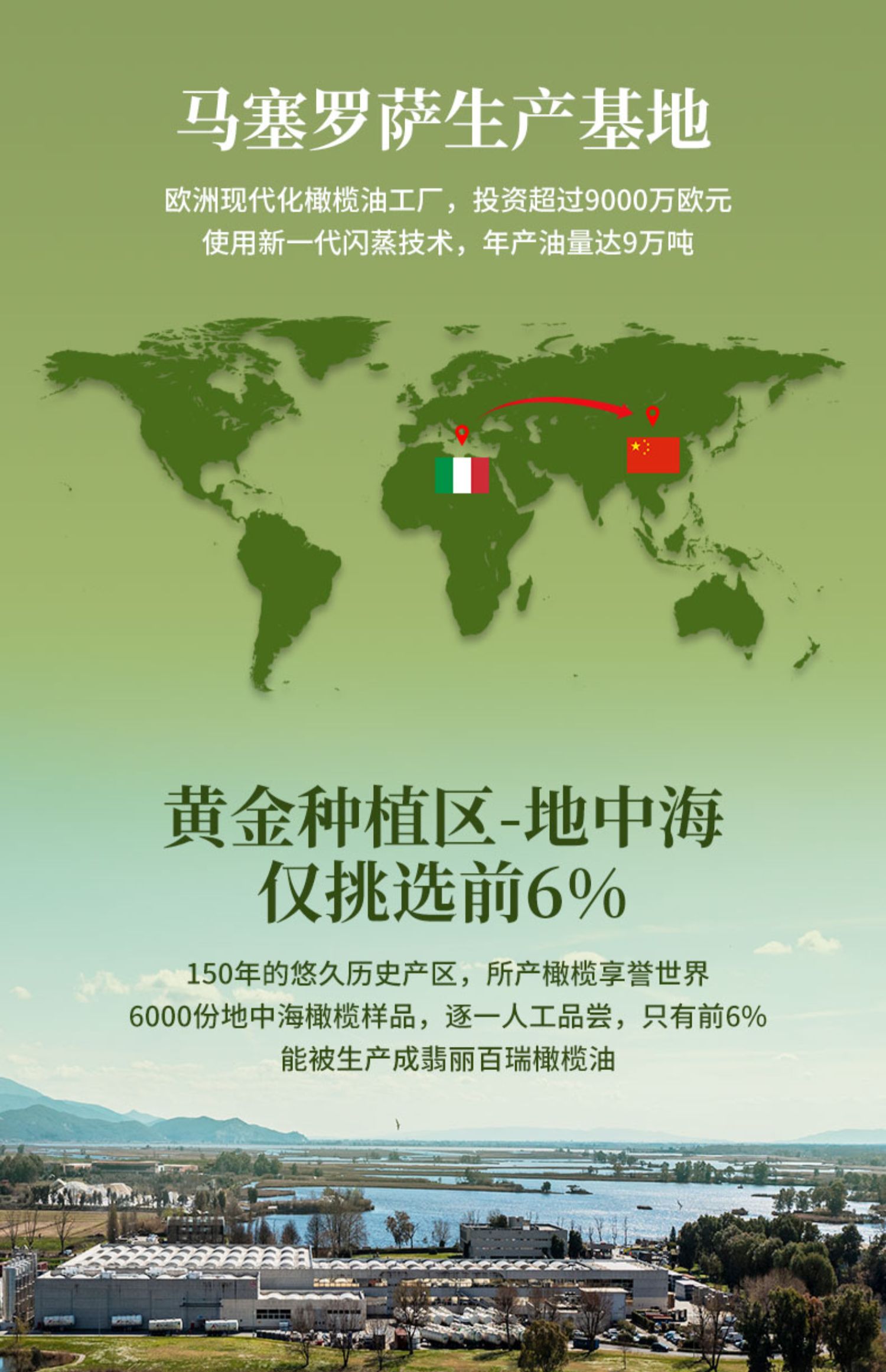 【翡丽百瑞】进口特级初榨橄榄油1L