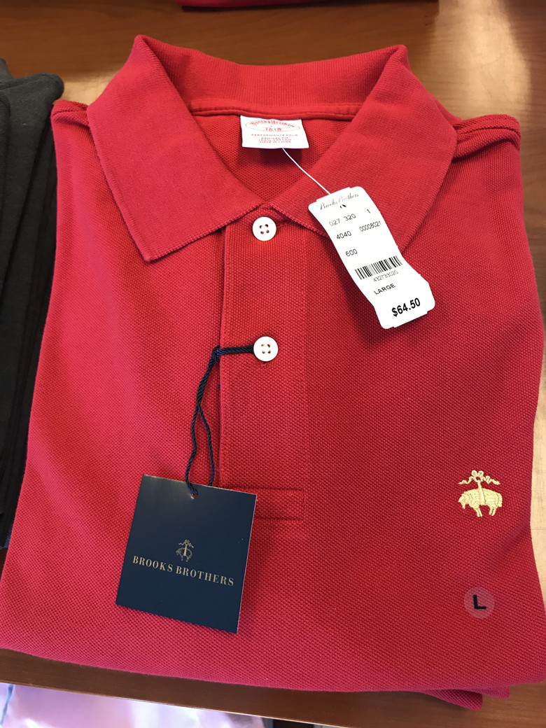 Booker Brothers Brooks Brothers Nam Ngắn Tay Áo Vàng Polo Áo Ve Áo Sọc Màu Rắn Mỹ Chính Hãng