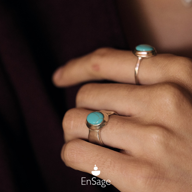 Ensage 26Ss New Sterling Silver Natural Gemstone Turquoise Ring, Niche Handmade Original Designer Design Ensage 26Ss New Sterling Silver Natural Gemstone Turquoise Ring, Niche Handmade Original Designer Design