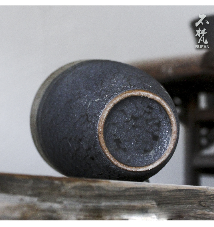 Jingdezhen thủ công tinh khiết gốm lò nung đá dày nồi cà phê cốc cá tính sáng tạo gốm chảy vàng cặp đôi Nhật Bản - Tách bình thủy giữ nhiệt