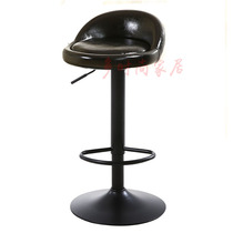 Paint black wax oil leather Pupi bar chair 4s front desk beauty salon home rotating lift reception chair