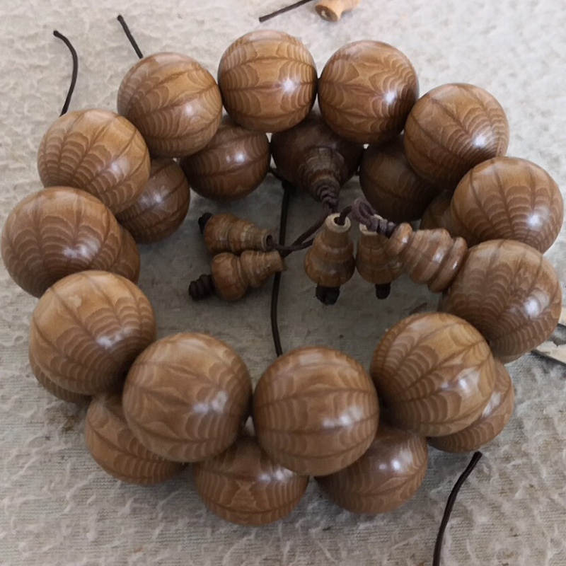 2025 Five-Temple Twelve-Strand Men's and Women's Dragon-Subduing Wooden Buddha Beads Nine-Strand Six-Strand Bracelet 108 Prayer Beads Accessories