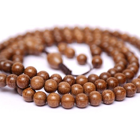 Factory sixty-nine dragon subduing wood Tibetan apple Buddha bucket bead bracelet 108 beads chain old material with the same pattern