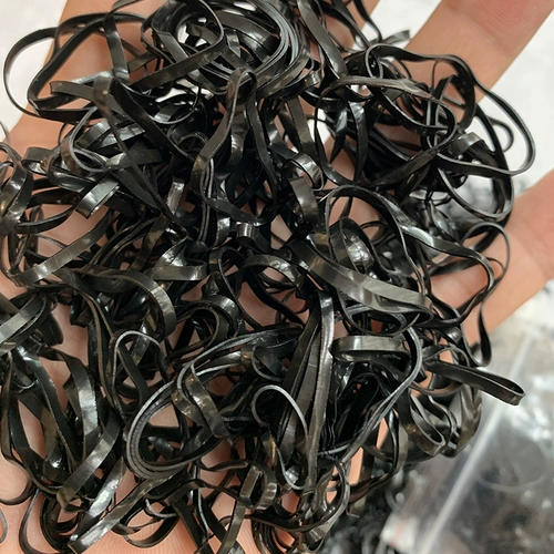 Черная одноразовая детская безвредная резинка для волос, прочные высокие эластичные резиновые кольца, не повреждает волосы, увеличенная толщина