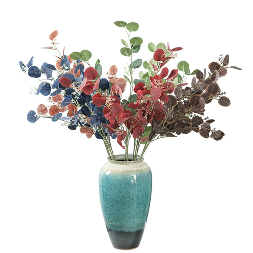 Красочные йогали листья листья симуляция растения декоративные фальшивые цветочные высушенные цветы приземление цветочная бутылка гостиная