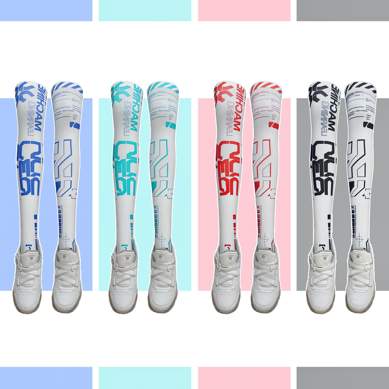 【A】Original Four-Color Cyber Electronic Printed Over-The-Knee Thigh Socks