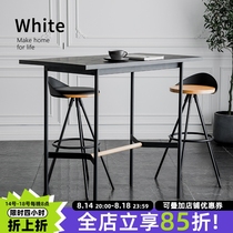 Nordic household small apartment wall-mounted bar table loft industrial style bar table and chair combination iron rectangular table