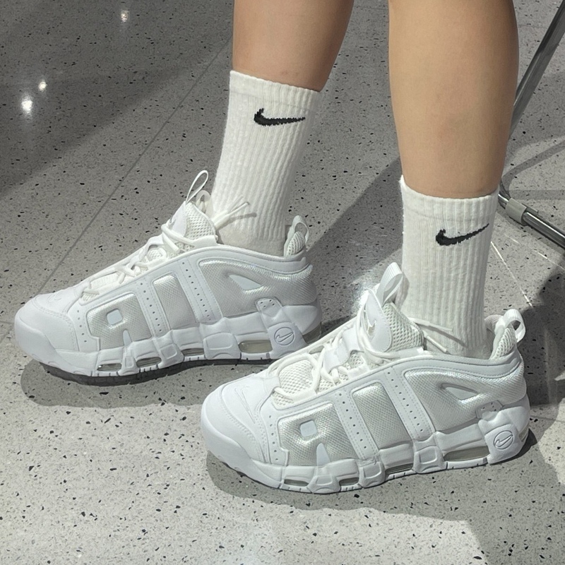 Nike Air More Uptempo Low Triple Men's White Low-Top Basketball Shoes Fz3055-100 Nike Air More Uptempo Low Triple Men's White Low-Top Basketball Shoes Fz3055-100