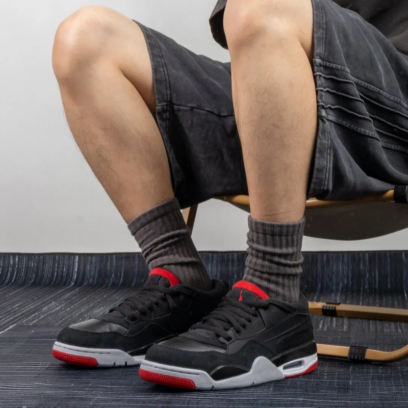 Jordan Air Jordan 4 Rm Men's Black Versatile Low-Top Retro Basketball Shoes Fq7939-061